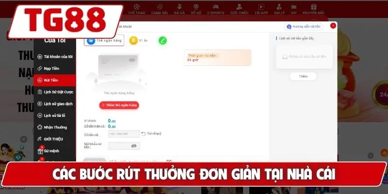 TG88 ⭐ Nhà Cái Uy Tín 2026 | Link TG 88 Chính Thức Thưởng 88K 23 Các bước rút thưởng đơn giản tại nhà cái