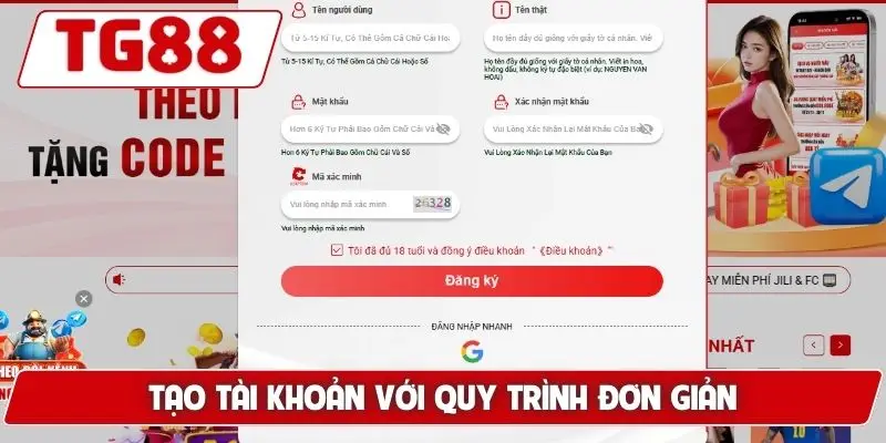 TG88 ⭐ Nhà Cái Uy Tín 2026 | Link TG 88 Chính Thức Thưởng 88K 22 Tạo tài khoản với quy trình đơn giản